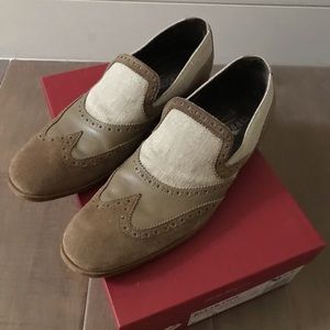 Salvatore Ferragamo Beltramo leather suede calf